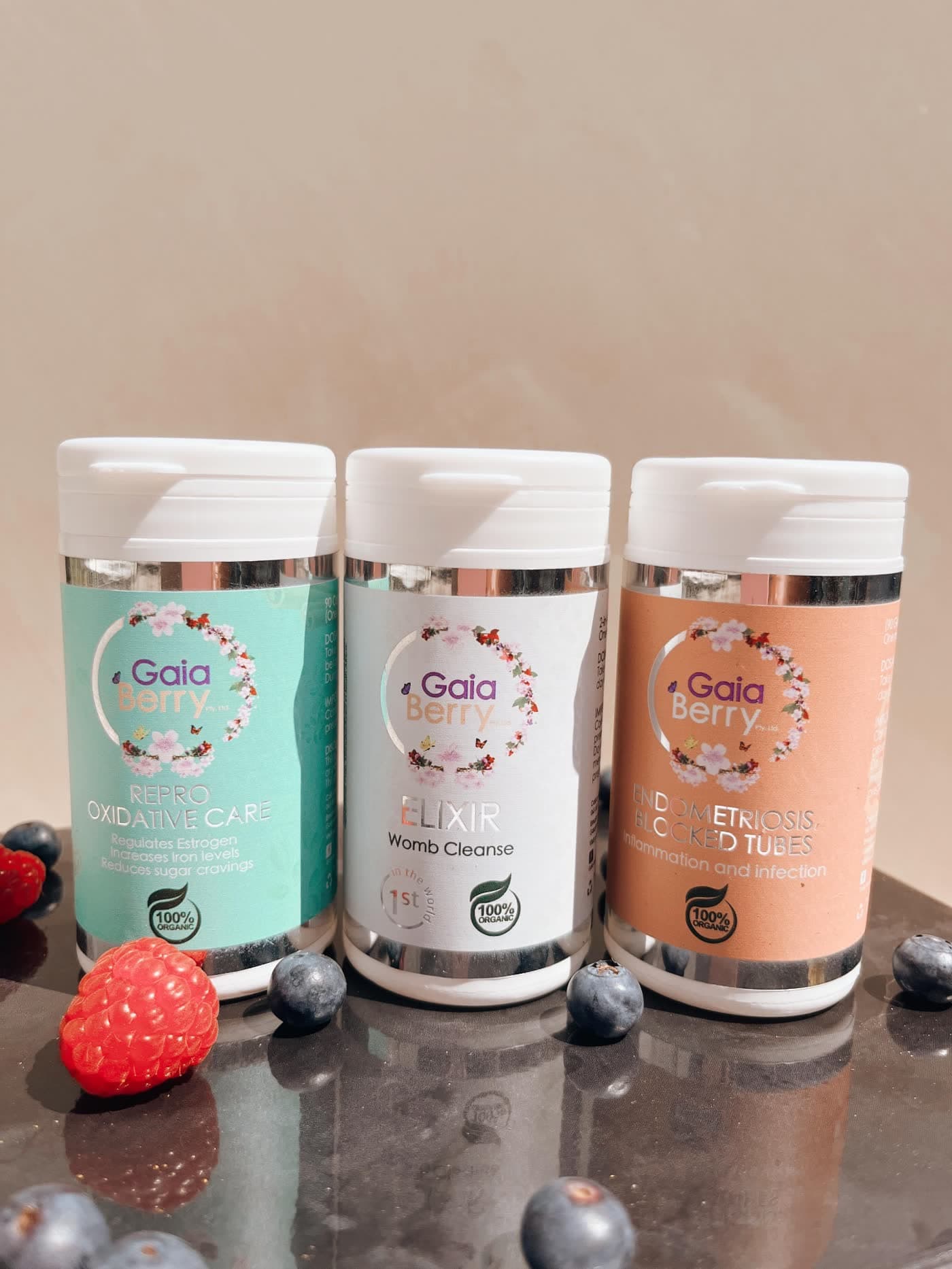 GaiaBerry trio of natural remedies